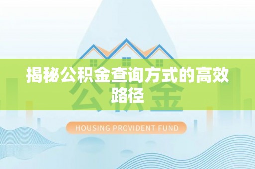 都兰揭秘公积金查询方式的高效路径